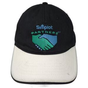Legendary Headwear Baseball Cap Black White OS Slideback Simplot Partners Hat